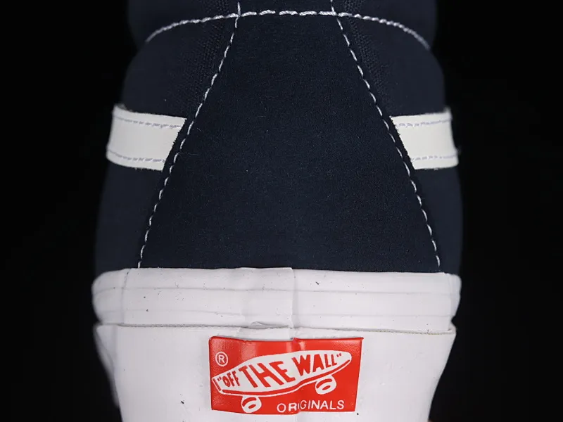 All categories Vans Vans series Vans Mid Vans China Vans Vault OG Sk8-Mid Vans official high-end branch navy blue mid-top retro simple casual canvas shoes VN0A4BVCNAV